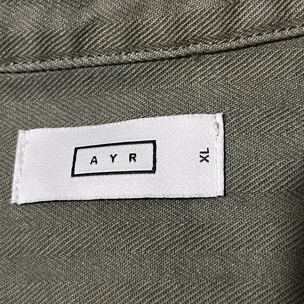 AYR The Alpha long sleeve medium weight snap front woven stripe shirt mens HBT